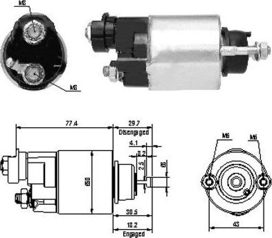 Hoffer 46173 - Elettromagnete, Motore d'avviamento autozon.pro