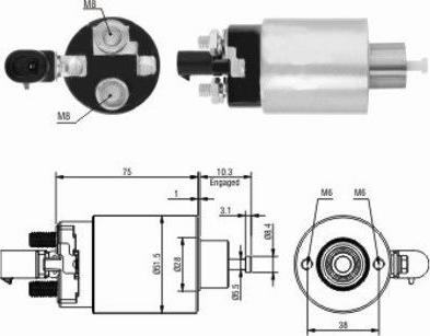 Hoffer 46172 - Elettromagnete, Motore d'avviamento autozon.pro