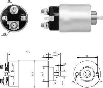 Hoffer 46305 - Elettromagnete, Motore d'avviamento autozon.pro