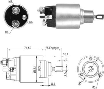 Hoffer 46308 - Elettromagnete, Motore d'avviamento autozon.pro