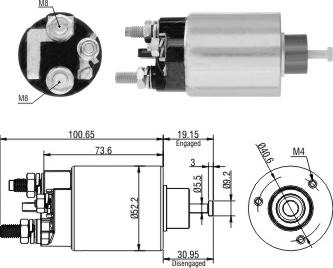 Hoffer 46307 - Elettromagnete, Motore d'avviamento autozon.pro