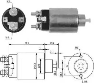 Hoffer 6646094 - Elettromagnete, Motore d'avviamento autozon.pro