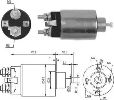 Hoffer 6646095 - Elettromagnete, Motore d'avviamento autozon.pro