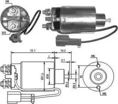 Hoffer 6646096 - Elettromagnete, Motore d'avviamento autozon.pro