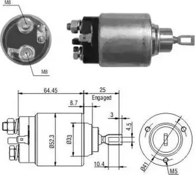 Hoffer 6646041 - Elettromagnete, Motore d'avviamento autozon.pro