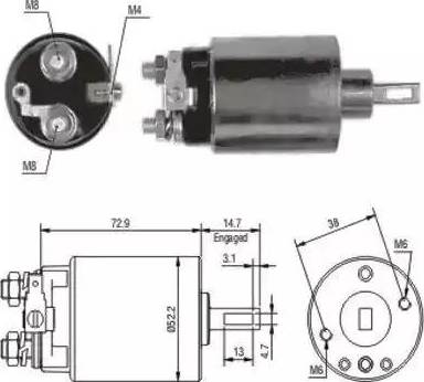 Hoffer 6646055 - Elettromagnete, Motore d'avviamento autozon.pro