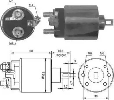 Hoffer 6646056 - Elettromagnete, Motore d'avviamento autozon.pro