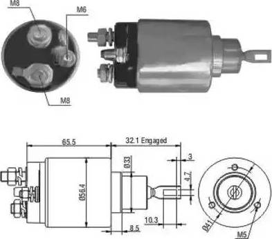 Hoffer 6646069 - Elettromagnete, Motore d'avviamento autozon.pro