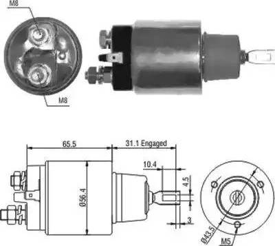 Hoffer 6646066 - Elettromagnete, Motore d'avviamento autozon.pro