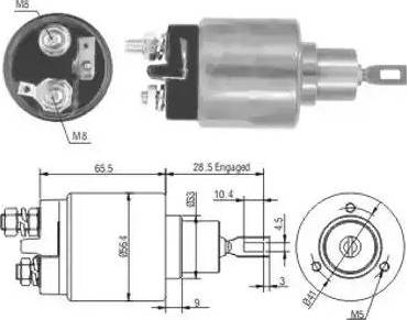 Hoffer 6646060 - Elettromagnete, Motore d'avviamento autozon.pro