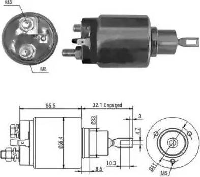 Hoffer 6646067 - Elettromagnete, Motore d'avviamento autozon.pro