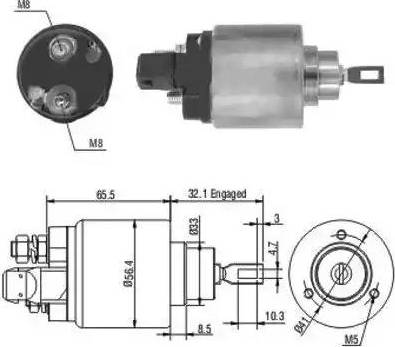 Hoffer 6646004 - Elettromagnete, Motore d'avviamento autozon.pro