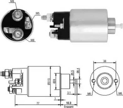 Hoffer 6646014 - Elettromagnete, Motore d'avviamento autozon.pro