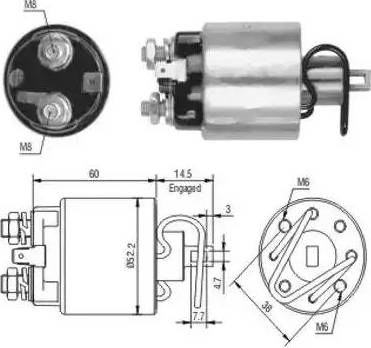 Hoffer 6646089 - Elettromagnete, Motore d'avviamento autozon.pro