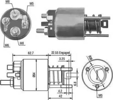 Hoffer 6646080 - Elettromagnete, Motore d'avviamento autozon.pro