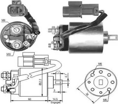 Hoffer 6646088 - Elettromagnete, Motore d'avviamento autozon.pro