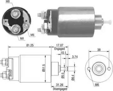 Hoffer 6646082 - Elettromagnete, Motore d'avviamento autozon.pro