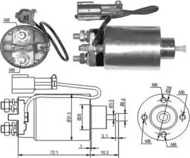 Hoffer 6646039 - Elettromagnete, Motore d'avviamento autozon.pro