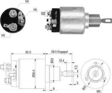 Hoffer 6646031 - Elettromagnete, Motore d'avviamento autozon.pro