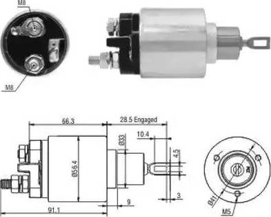 Hoffer 6646033 - Elettromagnete, Motore d'avviamento autozon.pro