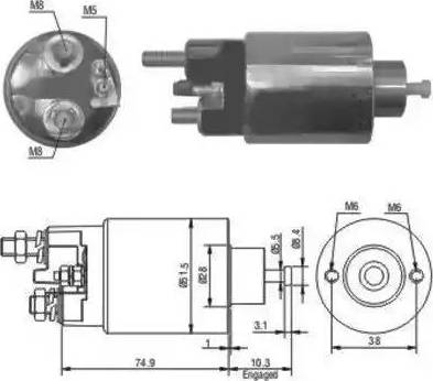 Hoffer 6646029 - Elettromagnete, Motore d'avviamento autozon.pro