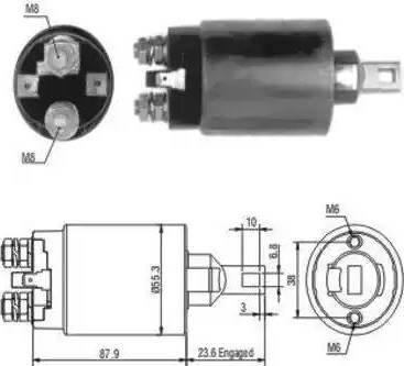 Hoffer 6646024 - Elettromagnete, Motore d'avviamento autozon.pro