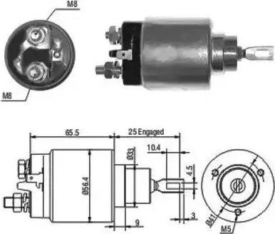 Hoffer 6646074 - Elettromagnete, Motore d'avviamento autozon.pro