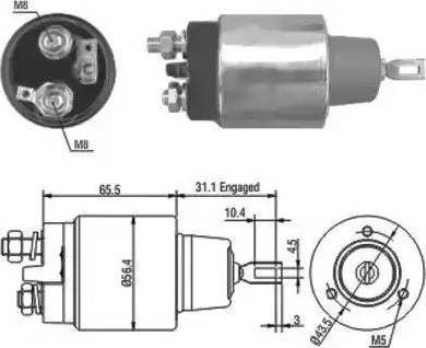 Hoffer 6646073 - Elettromagnete, Motore d'avviamento autozon.pro