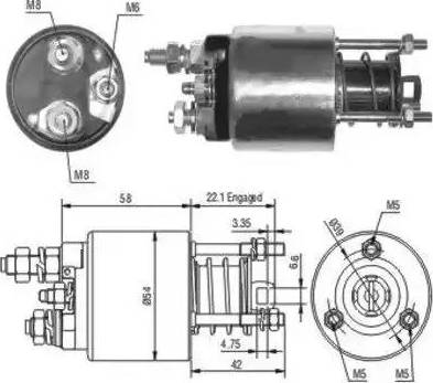 Hoffer 6646077 - Elettromagnete, Motore d'avviamento autozon.pro