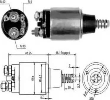 Hoffer 6646193 - Elettromagnete, Motore d'avviamento autozon.pro