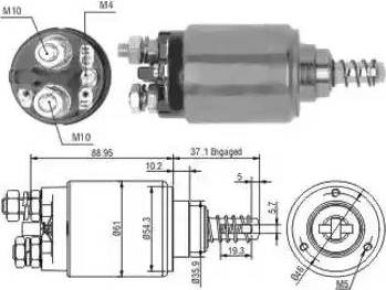 Hoffer 6646192 - Elettromagnete, Motore d'avviamento autozon.pro