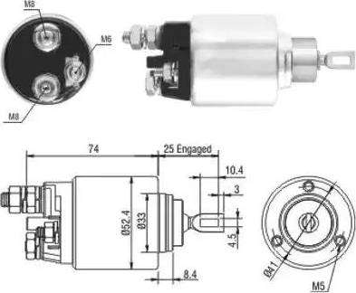 Hoffer 6646144 - Elettromagnete, Motore d'avviamento autozon.pro