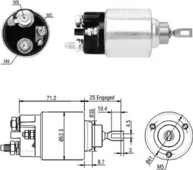 Hoffer 6646154 - Elettromagnete, Motore d'avviamento autozon.pro