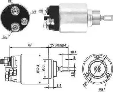 Hoffer 6646151 - Elettromagnete, Motore d'avviamento autozon.pro