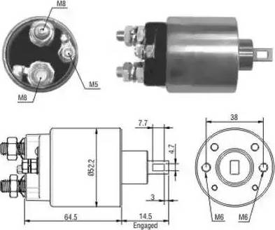 Hoffer 6646166 - Elettromagnete, Motore d'avviamento autozon.pro