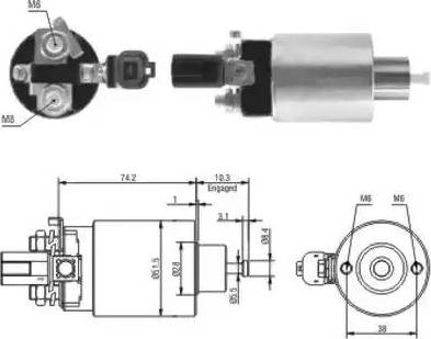 Hoffer 6646161 - Elettromagnete, Motore d'avviamento autozon.pro