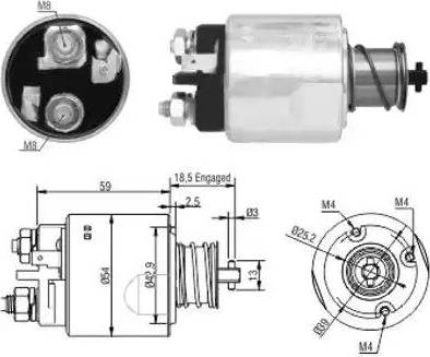 Hoffer 6646168 - Elettromagnete, Motore d'avviamento autozon.pro