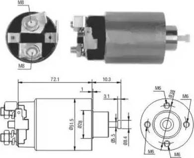 Hoffer 6646162 - Elettromagnete, Motore d'avviamento autozon.pro