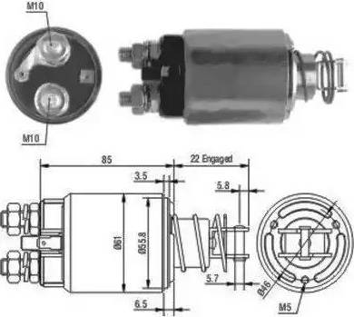 Hoffer 6646119 - Elettromagnete, Motore d'avviamento autozon.pro