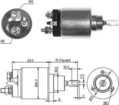 Hoffer 6646115 - Elettromagnete, Motore d'avviamento autozon.pro