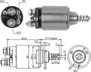 Hoffer 6646116 - Elettromagnete, Motore d'avviamento autozon.pro