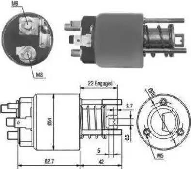 Hoffer 6646111 - Elettromagnete, Motore d'avviamento autozon.pro