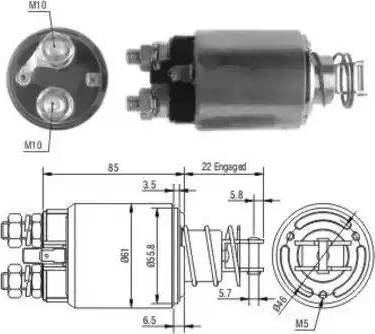 Hoffer 6646185 - Elettromagnete, Motore d'avviamento autozon.pro