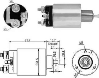 Hoffer 6646182 - Elettromagnete, Motore d'avviamento autozon.pro