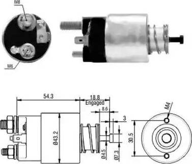 Hoffer 6646135 - Elettromagnete, Motore d'avviamento autozon.pro