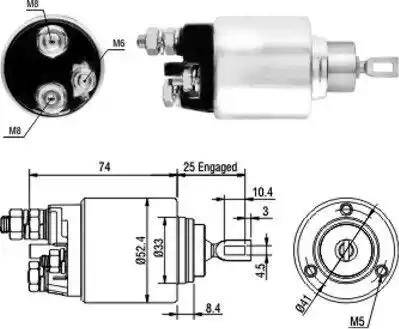 Hoffer 6646129 - Elettromagnete, Motore d'avviamento autozon.pro