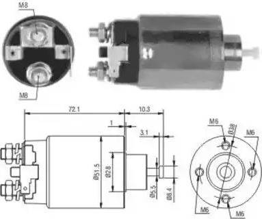 Hoffer 6646124 - Elettromagnete, Motore d'avviamento autozon.pro