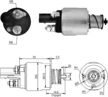 Hoffer 6646126 - Elettromagnete, Motore d'avviamento autozon.pro