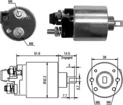 Hoffer 6646123 - Elettromagnete, Motore d'avviamento autozon.pro