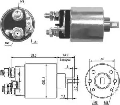 Hoffer 6646122 - Elettromagnete, Motore d'avviamento autozon.pro